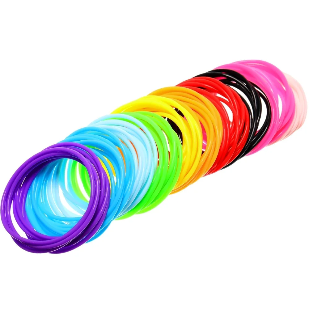 80s Jelly Bracelets, 100 pcs, Multicolor