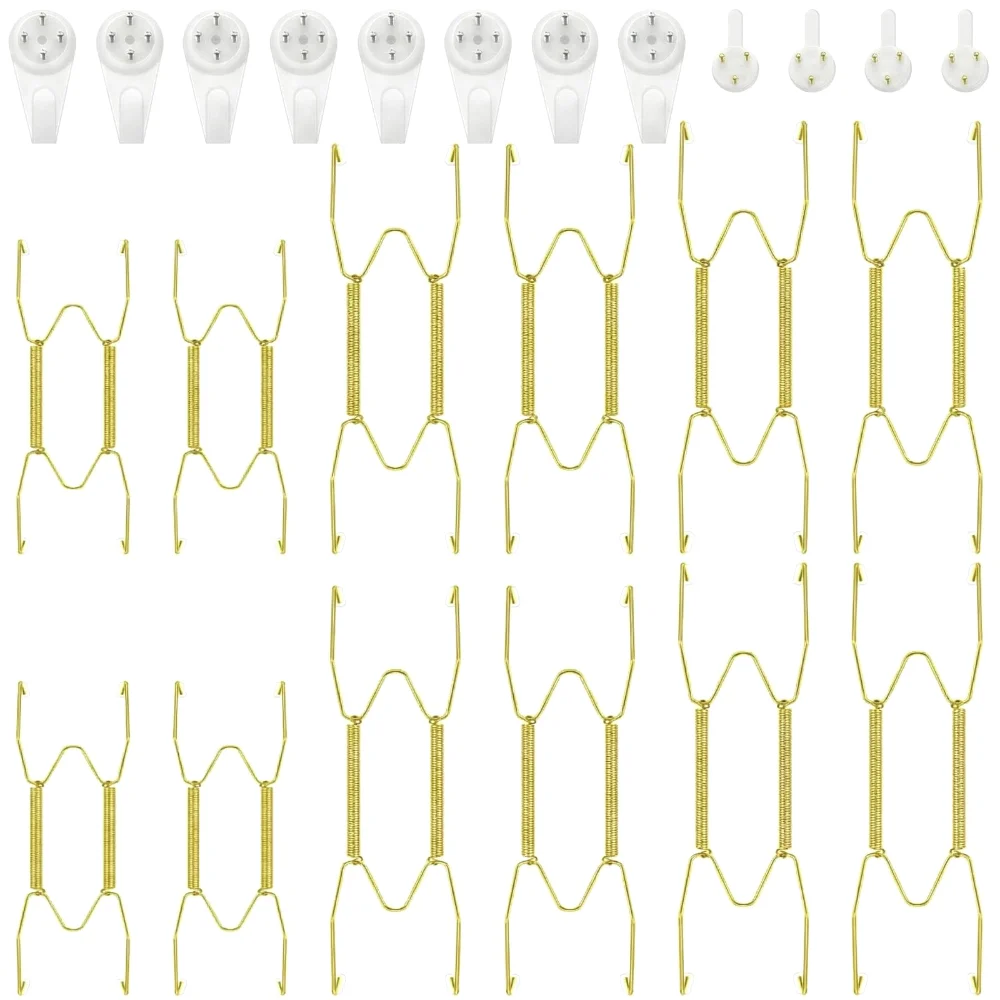Invisible Plate Hangers, 12 pcs, Gold