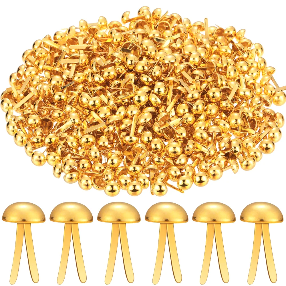 Paper Brads, 500 pcs, Gold